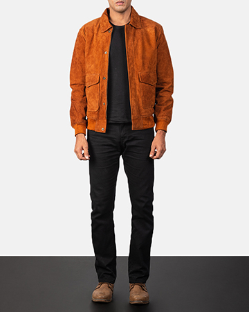 Keiko suede shop bomber jacket